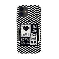 iPhone 12 Black Love Premium Silikonlu Telefon Kılıfı