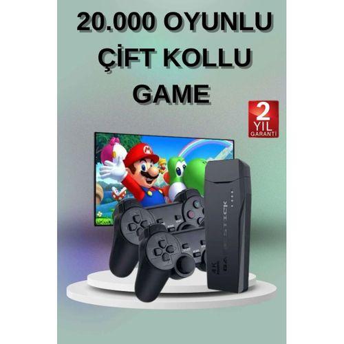 2 Kollu Kablosuz 2.4g Retro Oyunlar 4k Game Stick 3500 Oyun Atari