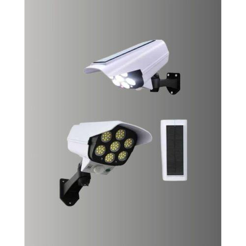 77 Led'li Güneş Enerjili Güvenlik Lambası Ve Kukla Kamera – Hareket Sensörlü, 2400mah Pilli