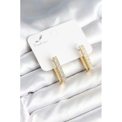 Kare Zirkon Taşlı Kadın Küpe