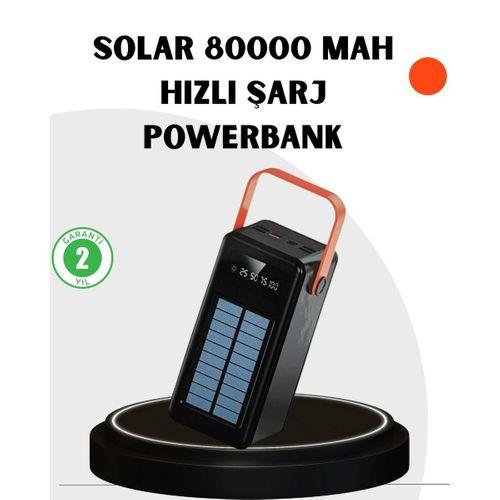 Powerbank Hızlı Şarj Solar Güneş Enerjili Çok Girişli