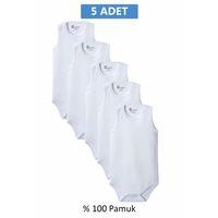 Beyaz Askılı Body Zıbın 2-7 YAŞ Çocuklar İçin (5 ADET) Alttan Çıtçıtlı Özel Gereksinimli