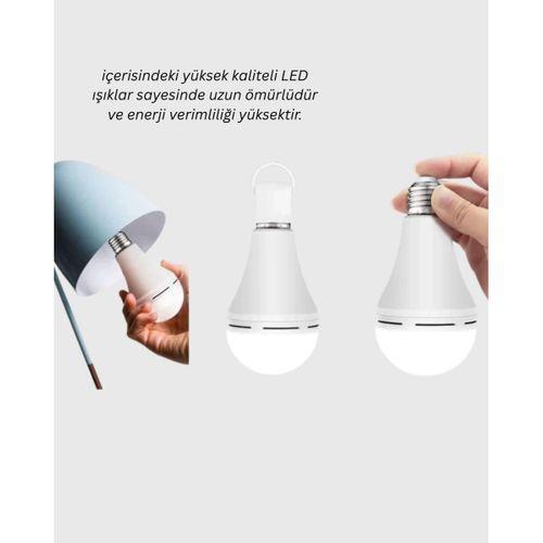 Şarjlı Led Ampul 30 Watt Soğuk Beyaz