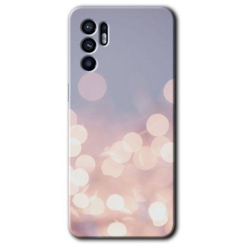 Oppo Reno 6 Kılıf HD Desen Baskılı Arka Kapak - Blur Lights + Kırılmaz Cam