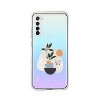 Redmi Note 8 Bitki Art Tasarımlı Premium Şeffaf Silikon Kılıf
