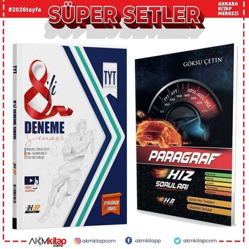 Hız ve Renk Yayınları TYT 8 li Deneme ile Paragraf Soru Bankası Seti 2 Kitap