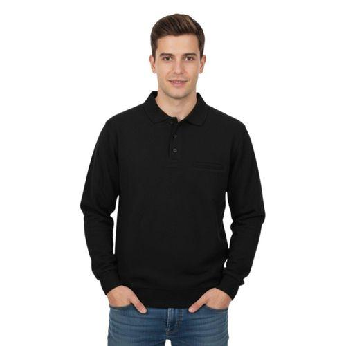 Erkek Büyük Beden Polo Yaka Cepli Selanik Sweatshirt BGL-ST04978