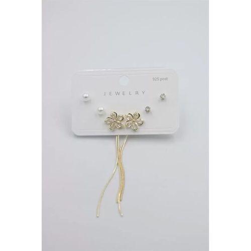 Çoklu Set Küpe - Altın