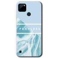 BeRa Aksesuar Realme C21 Kılıf Baskılı Kapak - Fearless +Tam Kaplayan Mat Seramik