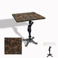 Dockers Çipa 1003 Döküm Ayak Kare Masa 70X70 cm - (Werzalit, Wermodin ve Allzalit Tabla) - Karacabey Mermer