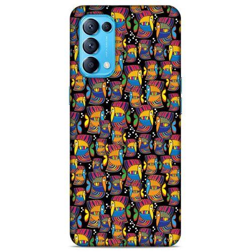 Lopard Oppo Reno 5 5G Uyumlu Kılıf Soyut Sanat (27) Baskılı Tasarımlı Kılıf