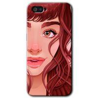 Realme C2 HD Baskılı Kılıf + 9D Tam Ekran Koruyucu - Kızıl Kız