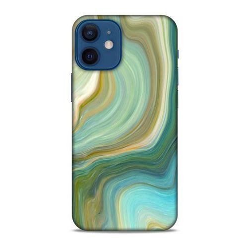 Mermer Desenli (23) Tema Ultra Koruma Kılıfı Su Yeşili Apple iPhone 12 Mini Kılıf