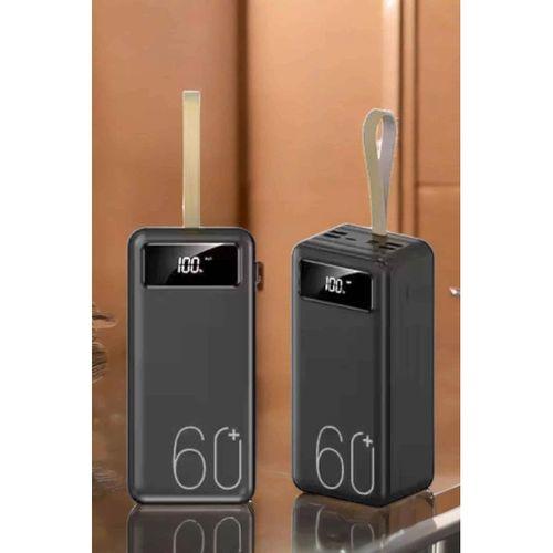 Powerbank 60.000 Mah Hızlı Şarj 4 Çıkışlı Uzun Şarj Süreli Dijital Göstergeli