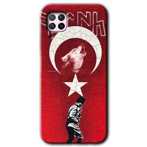 Huawei P40 Lite Kılıf HD Desen Baskılı Arka Kapak - Bozkurt Atam