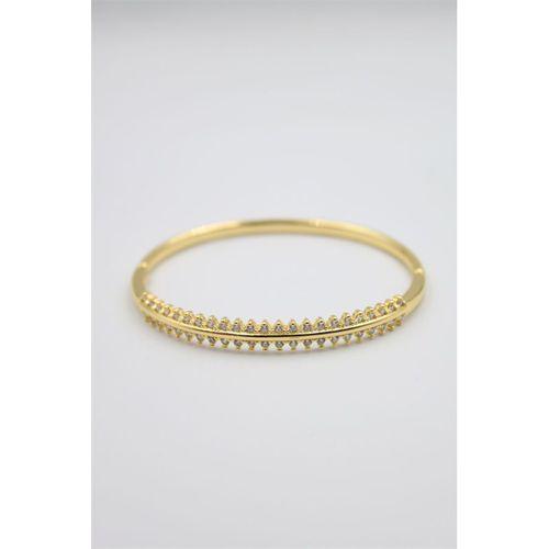 Taşlı Vip Bilezik - Altın