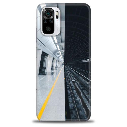 Xiaomi Redmi Note 10S Kılıf HD Baskılı Kılıf - Metro Station + Tam Ekran Koruyucu