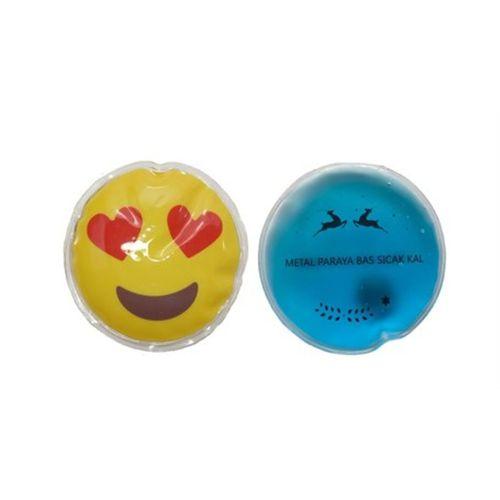 Kalp Emoji Mavi Ceylan Cep Sobası,El Isıtıcı,2 Adet Sıcak Su Torbası Pvc 9Cm