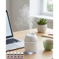 Mini Hava Nemlendirici Usb Bağlantılı Led Işıklı 5 Esans Hediyeli Aromaterapi Difüzörü