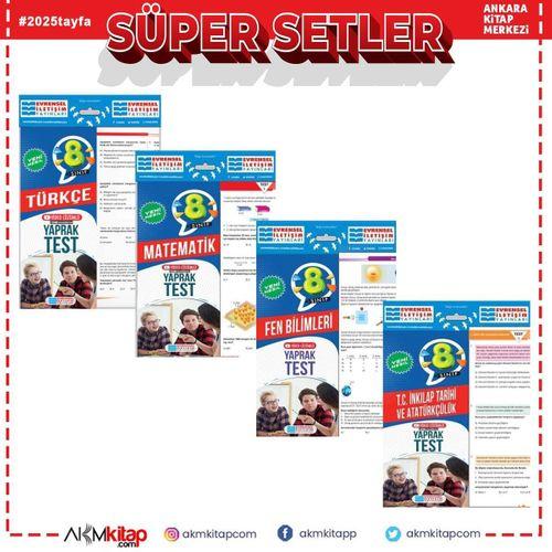 Evrensel İletişim 8.Sınıf Yaprak Test Seti 4 Kitap