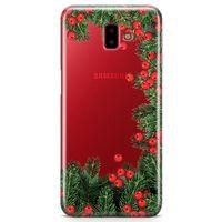 Samsung Galaxy J6 Plus Kılıf Göknar Ağacı Arka Kapak Koruma Desenli Full Koruyucu