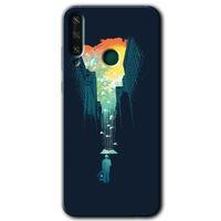 Huawei Y6P Kılıf Baskılı Kapak - City Bird Sky +Tam Ekran Koruyucu