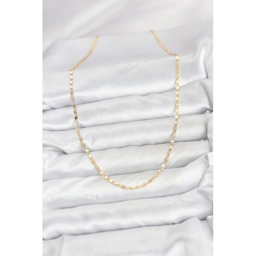 CM 14K Gold Renk Lazer İnce Zincirli Kadın Kolye