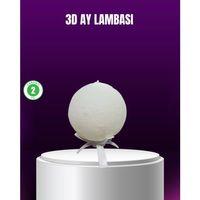 Şarjlı 3d Baskılı 16 Renk Ay Lambası  Stand