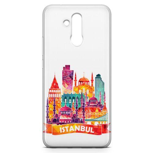 Huawei Mate 20 Lite Kılıf İstanbul Turistik Mekanlar Arka Kapak Koruma Desenli Full Koruyucu