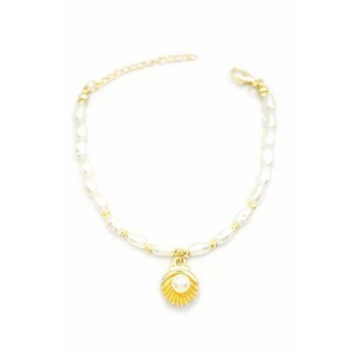 İnci Bileklik - Altın