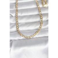 CM 14K Gold Renk Kalın Zincir Model 60 cm Kadın Kolye