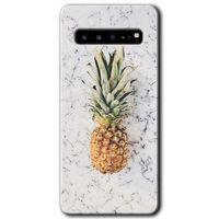 Galaxy S10 Plus Kılıf HD Desen Baskılı Arka Kapak - Ananas