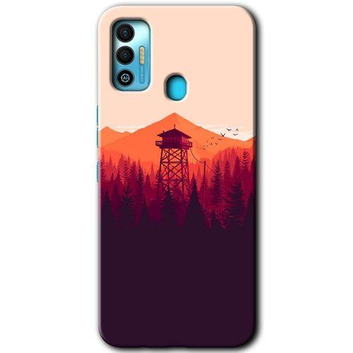 Tecno Spark 7T Kılıf HD Desen Baskılı Arka Kapak - Gözlem Kulesi
