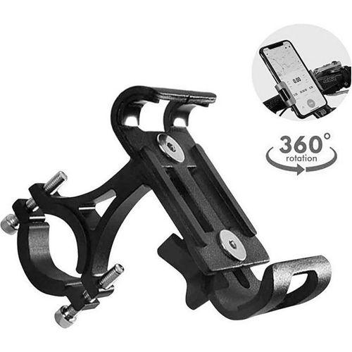 Zhltools Alüminyum Bisiklet Motosiklet Cep Telefonu Tutucu Dayanıklı Paslanmaz 360 Derece Siyah