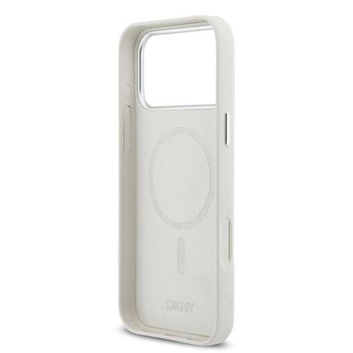 Apple iPhone 17 Pro Max Kılıf DKNY Orjinal Lisanslı M-safe Şarj Özellikli PU Büyük Dikey Logolu Kapak