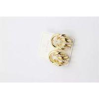 Taşlı Halka Küpe - Altın