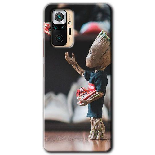 Xiaomi Redmi Note 10 Pro Kılıf Kapak - I am Groot +Hayalet Ekran Yandan Gözükmez
