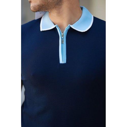 Erkek Renkli Yaka Kısa Kollu Tişört