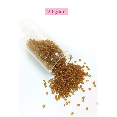 Kesme Cam Boncuk 2mm - 20 Gram - Şeffaf Kahverengi -BNC306