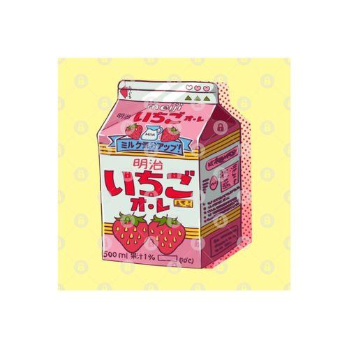 Strawberry Milk Print Kupa