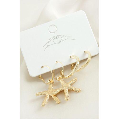 4 Adet Deniz Yıldızı Halka Küpe