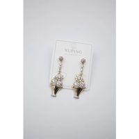 Çiçek Buketi Küpe - Altın