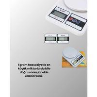 Beyaz Plastik Dijital Mutfak Tartısı – 24x16.8x1.5cm