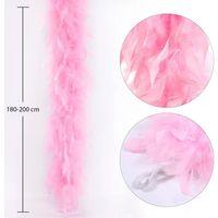Eğitici Oyuncak Pembe Renk Kabarık Kalın Otriş Boa Tüy 6 cm Genişlik 180-200 cm Uzunluk