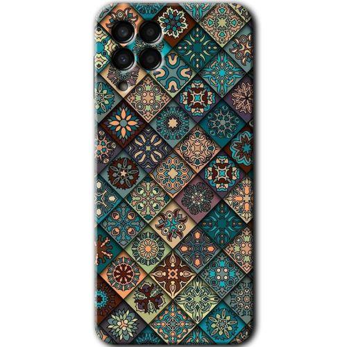 Samsung Galaxy M33 Kılıf Baskılı Kapak - Mandala Desen +Tam Ekran Koruyucu