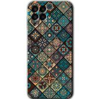 Samsung Galaxy M33 Kılıf Baskılı Kapak - Mandala Desen +Tam Ekran Koruyucu