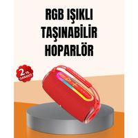 Ipx6 Su Geçirmez Rgb Led Işıklı Taşınabilir Bluetooth Hoparlör 2400 Mah