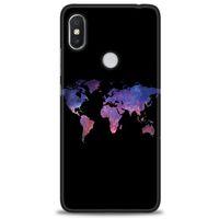 Xiaomi Redmi Note 6 Pro Kılıf HD Baskılı Kılıf - Dünya Haritası + Tam Ekran Koruyucu