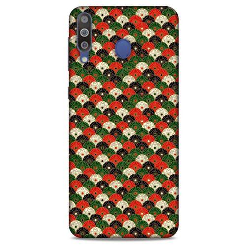 Samsung Galaxy M30 Kılıf Japonya (33) Hybrid Kılıf Yeşil Kırmızı