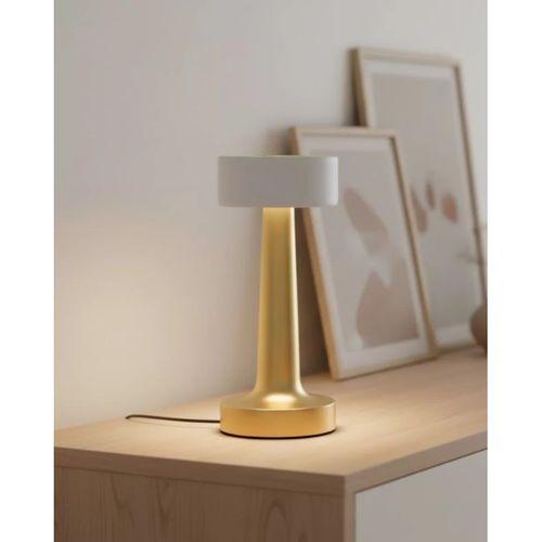 Modern Altın Gövdeli Led Masa Lambası 3 Işık Modlu